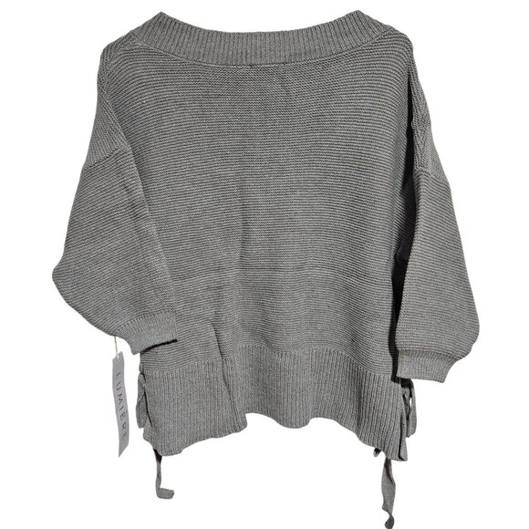 Lumière Gray Knit Sweater Womens Pullover Style V-Neck New in Bag - Picture 2 of 8